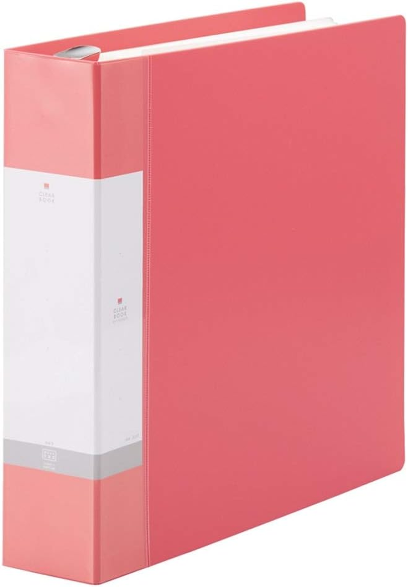 Lihit Lab G3808-24 Clear Book, Interchangeable A4, 30 Holes, 55 Sheets + 1 Piece, Black