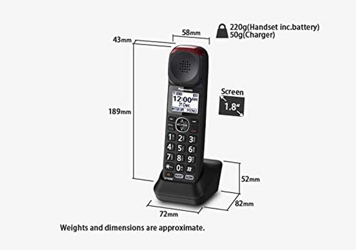 Panasonic Additional Cordless Handset for Panasonic KX-TGM420AZB or KX-TGM422AZ DECT Digital Cordless Phone Series (KX-TGMA44AZB) image number 6