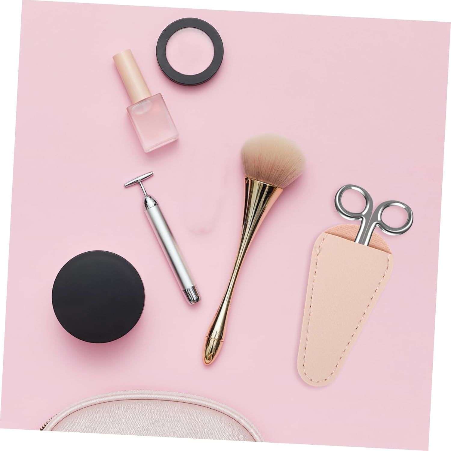 LOLIPPYY 4Pcs Cuticle Scissor Protective Covers Soft PU Leather Manicure Tool Protectors for Nipper and Tweezers Compact Nail Care Accessories for Home and Salon Use image number 3