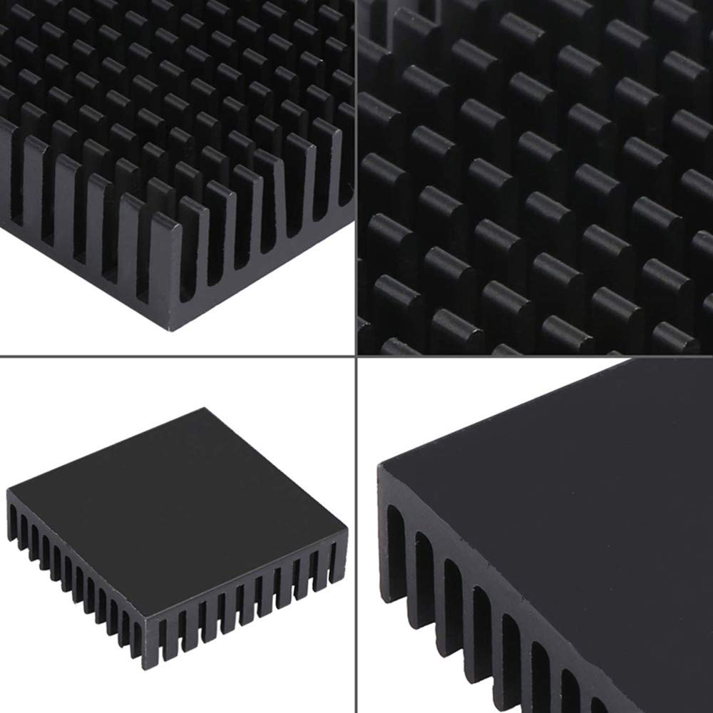 3Pcs Aluminum Chipset Heat Radiator Cooling 40Mm X 40Mm X 11Mm, Suitable for Nema 17 Stepper Motor Heatsink image number 1