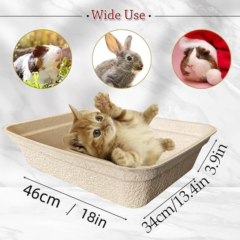 Disposable Cat Litter Boxes, Paper Tray, 10 Pack, Indoor Outdoor Travel image number 5