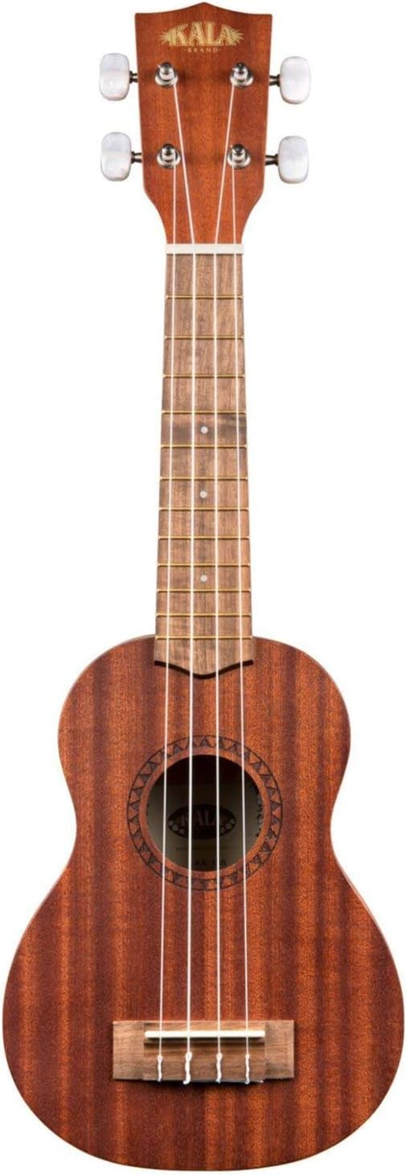 Kala KA-15 Soprano Ukulele Bundle - Natural Mahogany