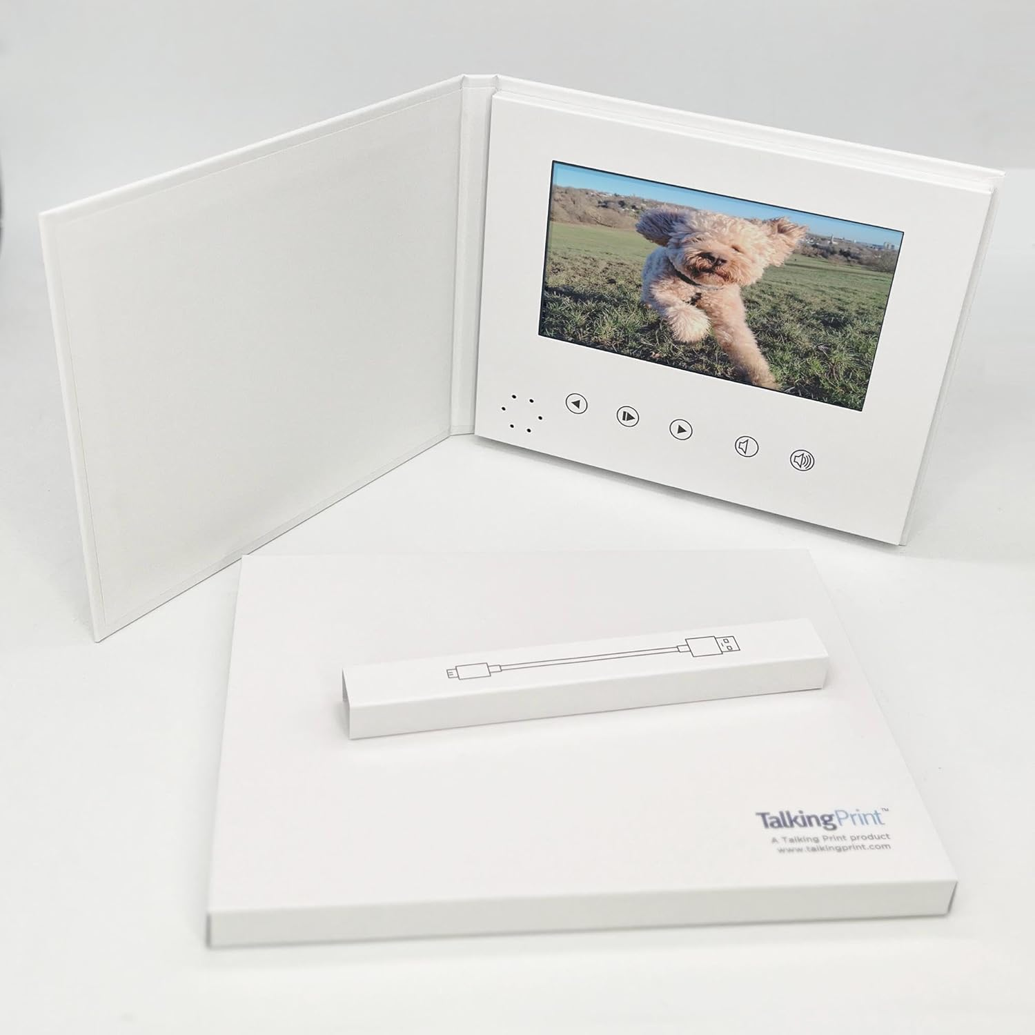 7" IPS Video Memory Book - 'Wedding Day' Silver Foiled on Cover - A5 Hard Backed Video Brochure - 4GB Memory, Allows 4 Hours Playtime image number 4