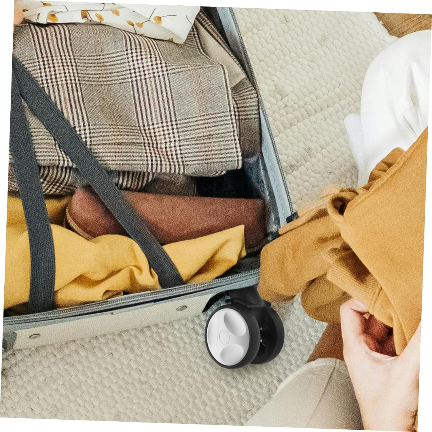 SHERCHPRY Plastic Luggage Wheel Travel Suitcase Swivel Wheel Replacement for Repair image number 5