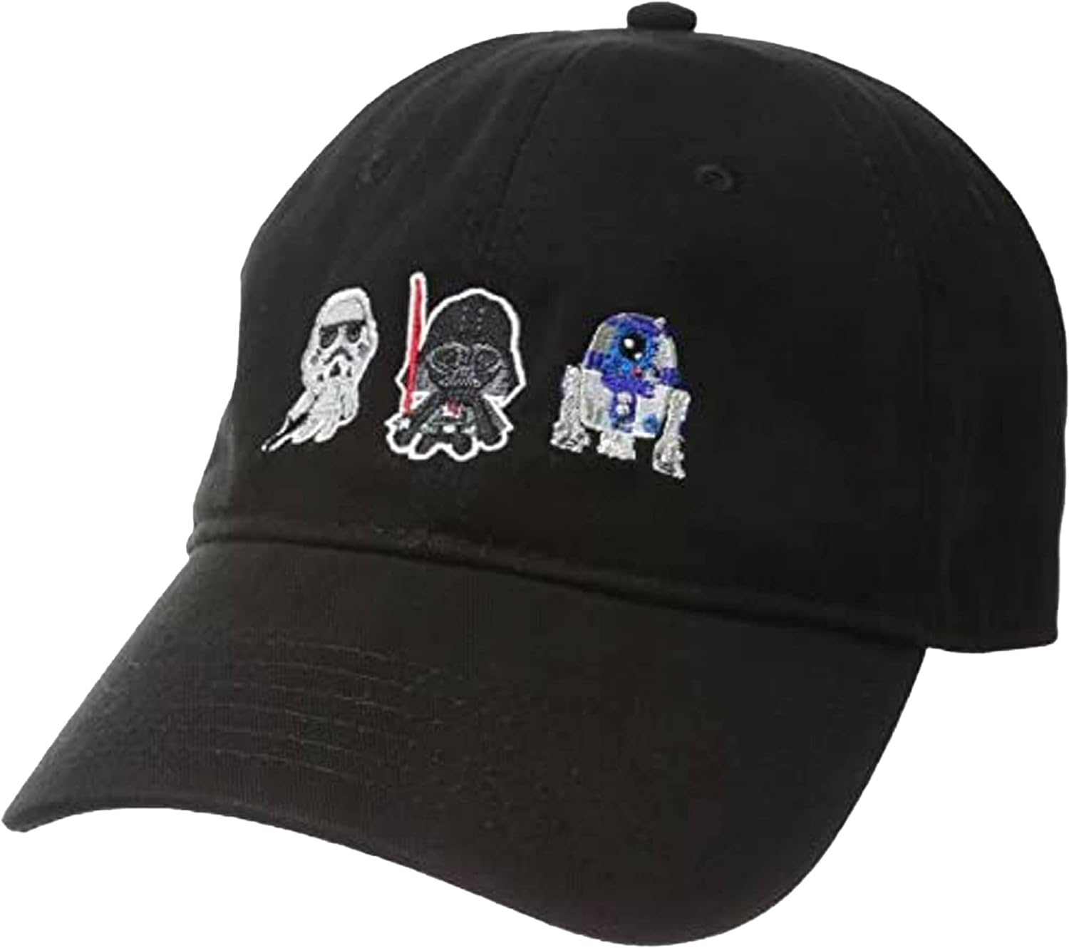 Star Wars Dad Hat, Darth Vader, R2-D2 and Stormtrooper Cotton Adult Baseball Cap with Curved Brim image number 4