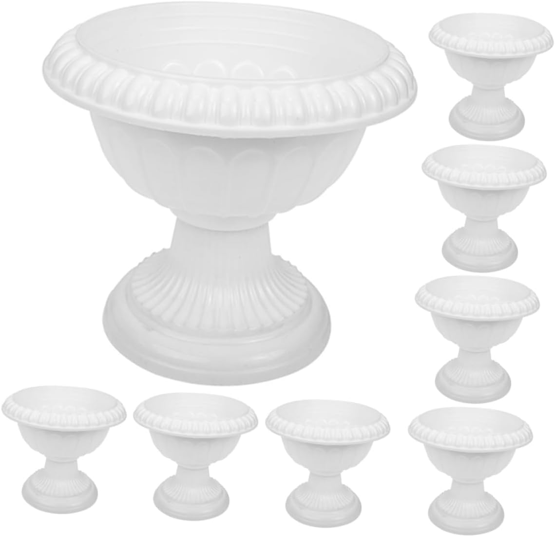 Outanaya 8Pcs European Style Decorative Flower Pots for Gardening Mini Roman for for Home Office and Outdoor Decoration image number 6