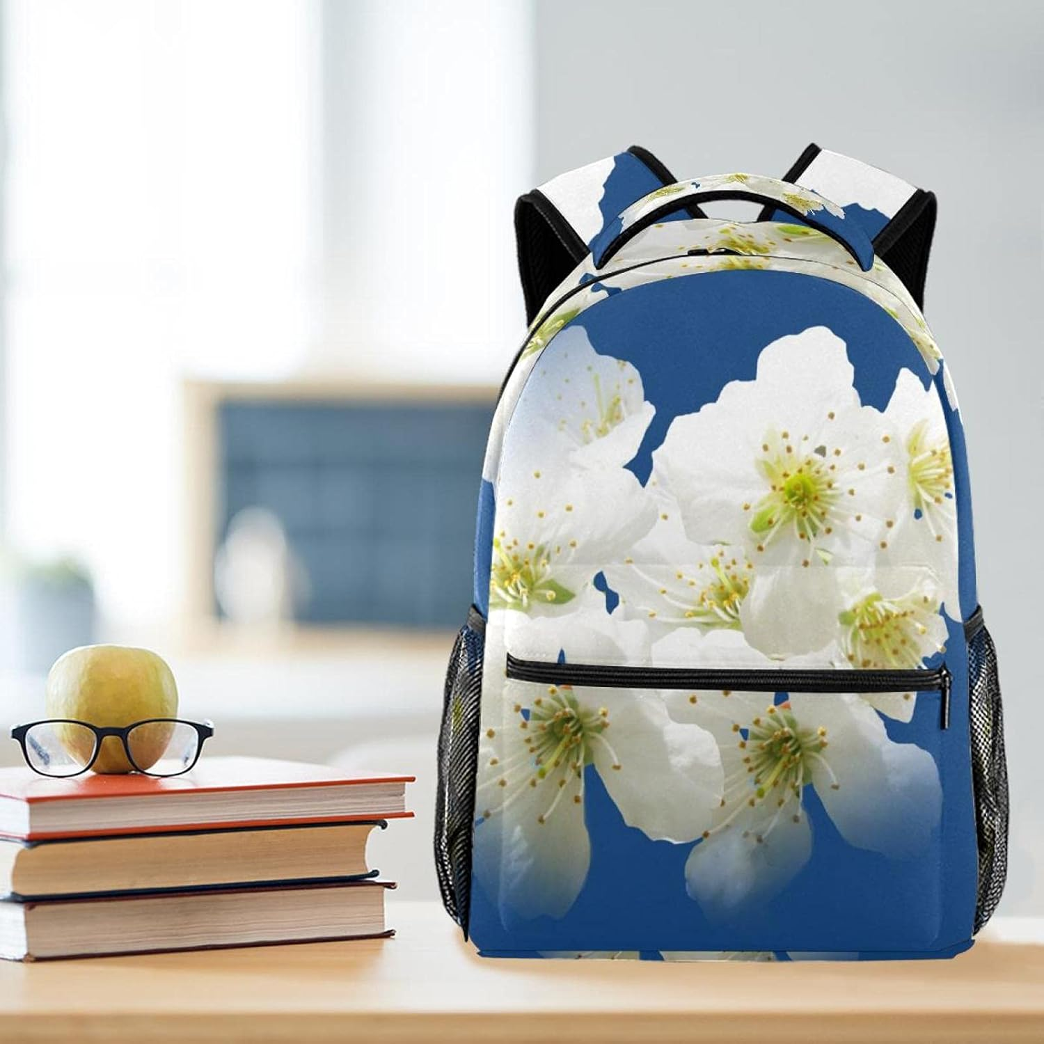 Cherry Blossoms Hell White Spring Backpack Students Shoulder Bags Travel Bag College School Tote Backpacks image number 1