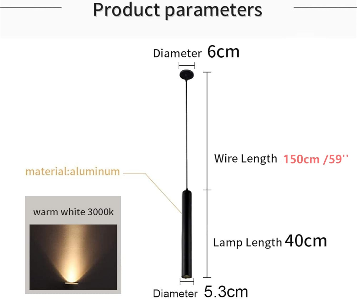 Hobaca 12W Dia 5CM *L 40CM Tube LED Modern Pendant Lights Spot Light for Island Dining Living Room Bar Counter Shop Ceiling Kitchen Lamp Downlight image number 4