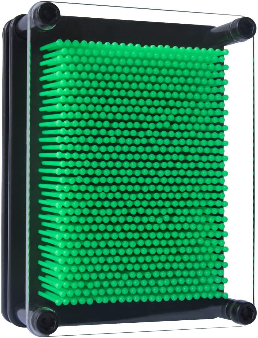 Foreverkeyu 3D Pin Art Toy Rainbow Pin Art Sensory Fidget Board Game Toy Pin Impression Toy Sculpture Toys Hand Pin Toy Gift for Kids, Girls, Boys, Adults(5*3.75In)