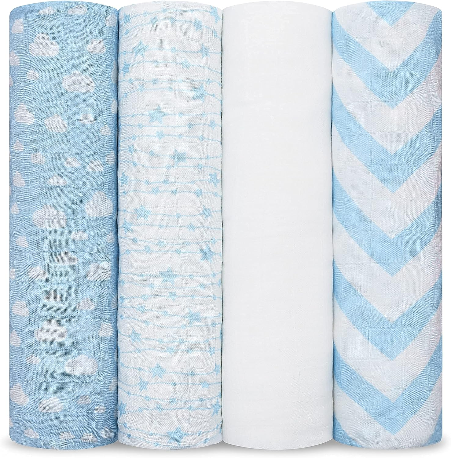 Comfy Cubs Muslin Swaddle Blankets Neutral Receiving Blanket Swaddling, Wrap for Boys and Girls, Baby Essentials, Registry & Gift (Green)