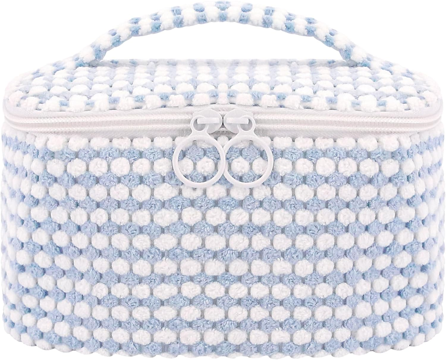 DDPOND Double Layer Cosmetic Bag Large Capacity Storage Bag Travel Toiletry Bag Organizer Portable Makeup Bag with Handle