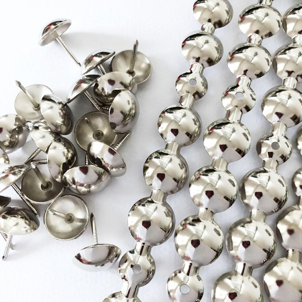 Let'S Decorate 10Meters D16Mm Upholstery Tacks Nickel Plated Sofa Nailhead Strips,Furniture Bench Sofa Tacks,Loosing Tacks Matched,Diy Furniture Accessory(M:16Mm Nickel) image number 3