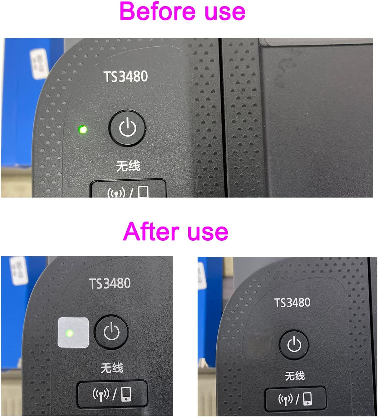 2PCS Light Blocking Stickers, LED Light Dimming Sticker, Dimming Light 80% ~ 100% Blackout Stickers for Electronics, TV, Routers, Clocks with 1PCS Tweezers (White and Black) image number 1