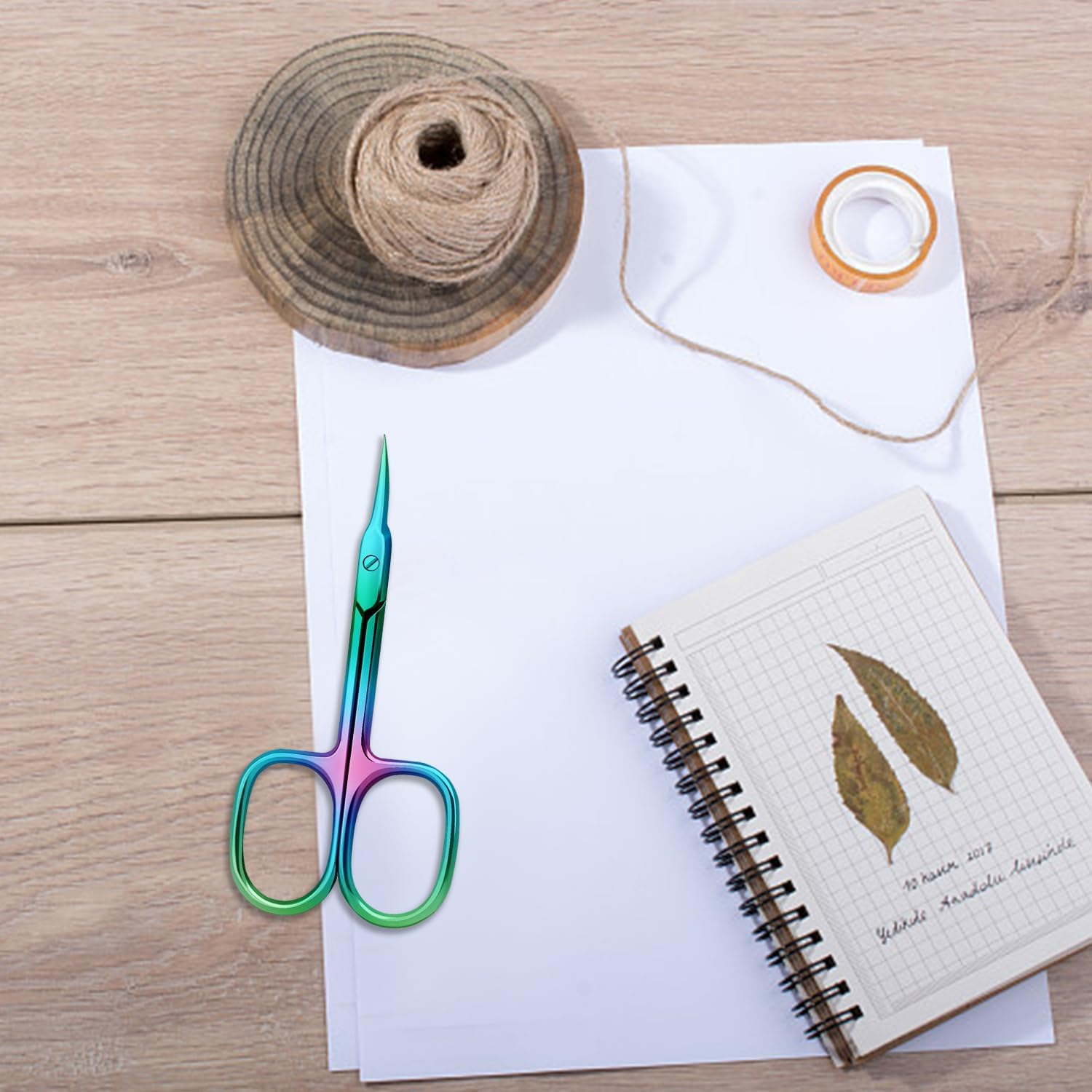 Pack of 2 Coloured Titanium Scissors for Dead Skin, Made of Stainless Steel, Rustproof and Durable, Suitable for Trimming Dead Skin Areas and Daily Care image number 3