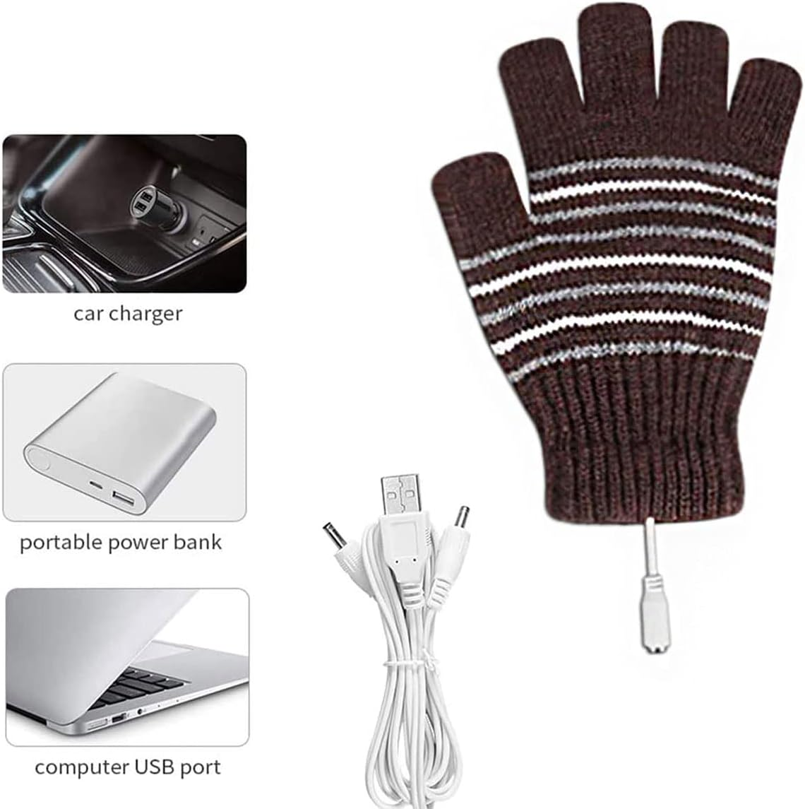 USB Beheizte Handschuhe, Beheizte Handschuhe &Uuml;ber USB, Waschbares, Unisex, F&uuml;r Radfahren, Skifahren, Wandern