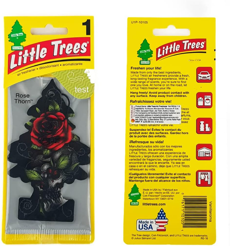 Little Trees Air Freshener Rose Thorn - Car Truck Taxi Uber Home Office image number 5