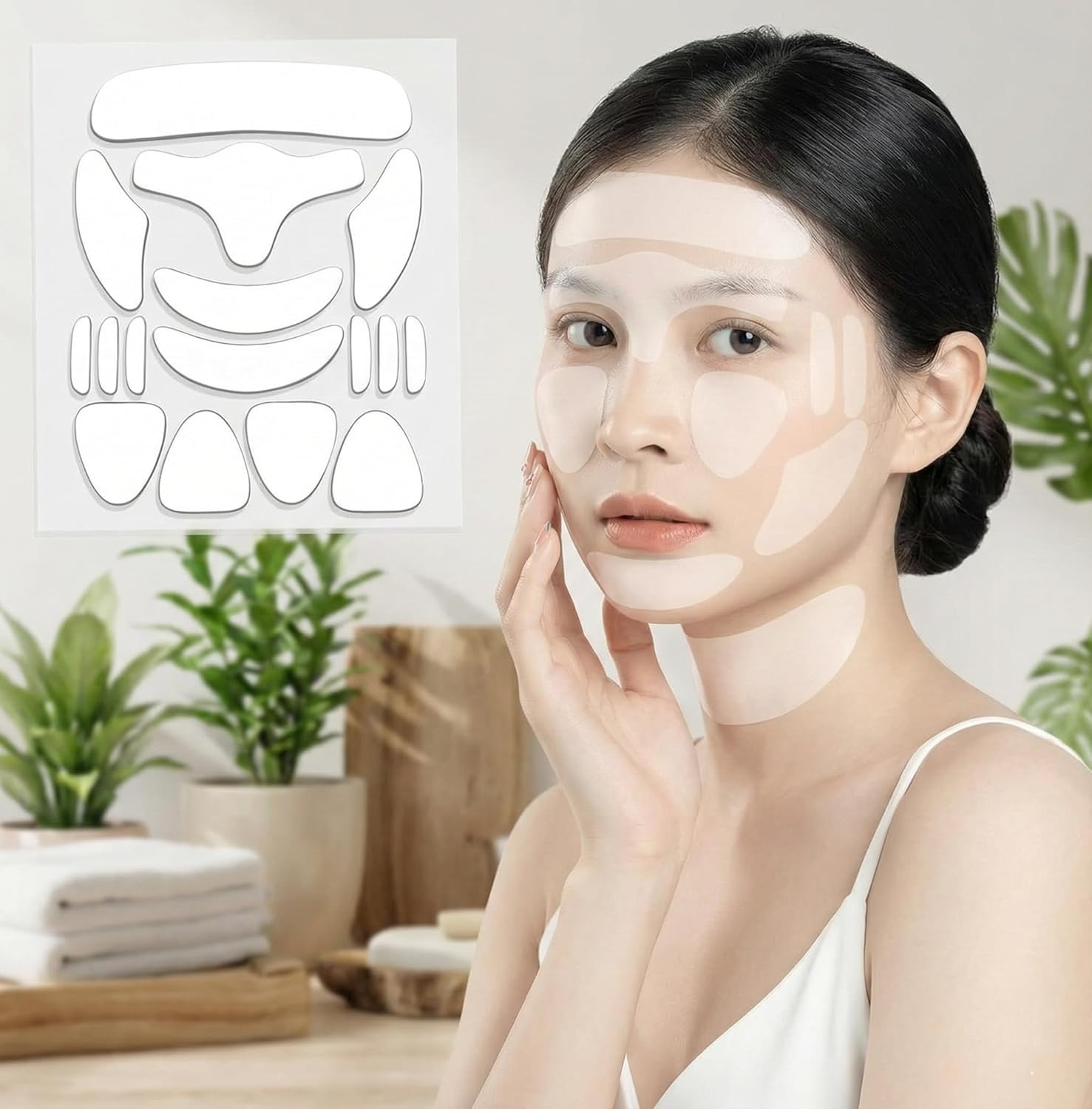 IMTKOOCO anti Wrinkle Patches 160Pcs Face Wrinkle Patches Reusable Silicone - Skin Lifting Pads Wrinkle Removal for Eye Mouth Forehead Neck Chest Forehead Face Tape for Wrinkles image number 3