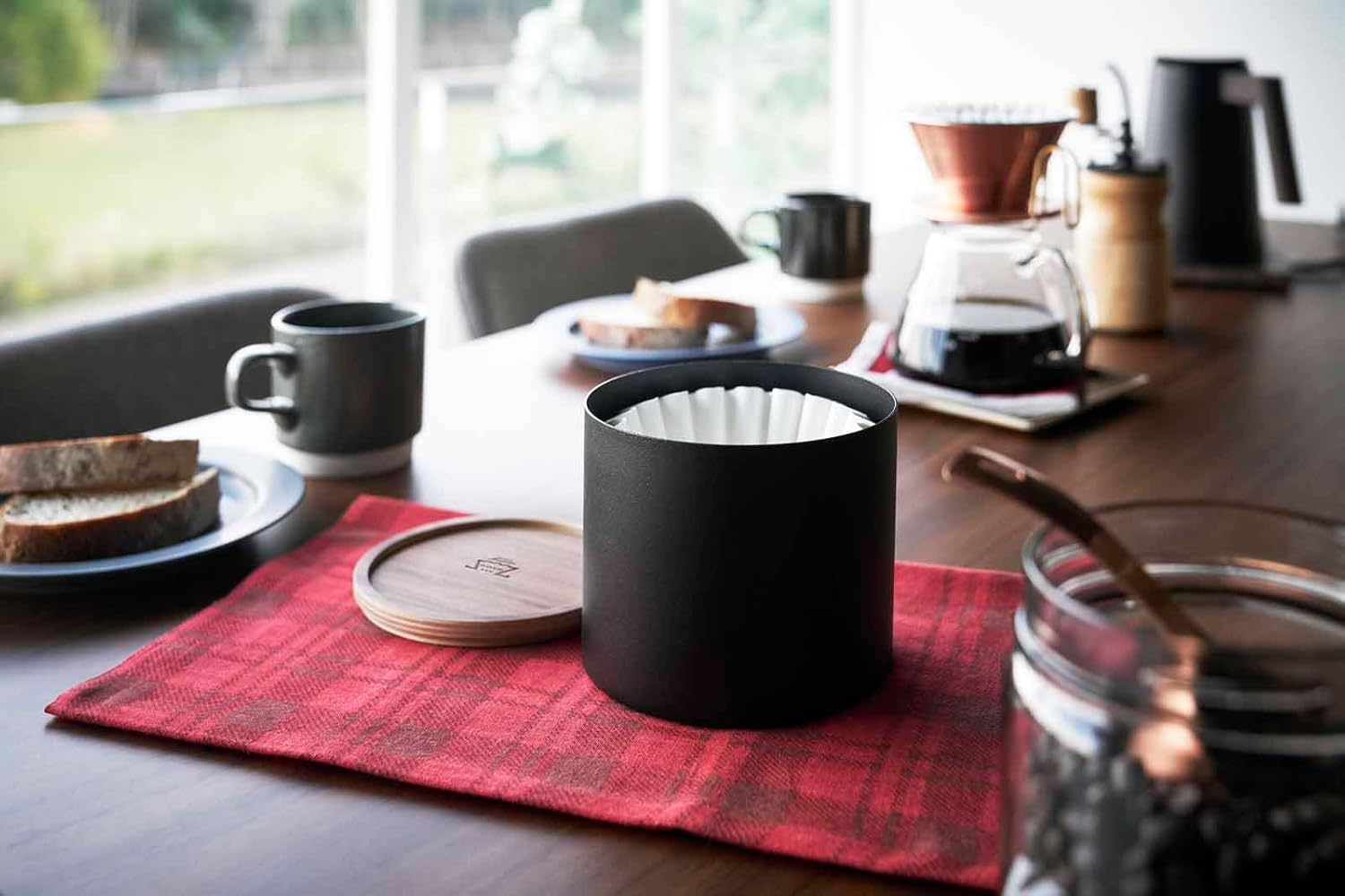 Carita Kalita Wave Filter Case with Wooden Lid to Keep Dust and Odor Away image number 4