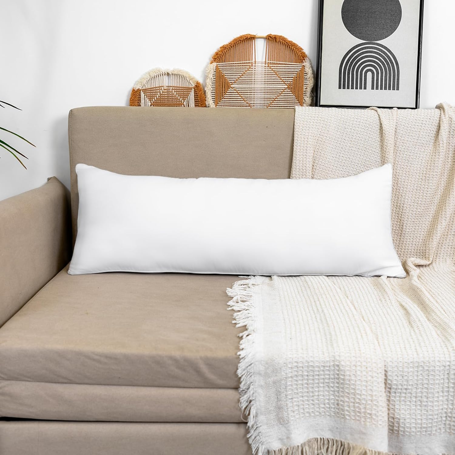 14X36 Inch Lumbar Pillow Insert, Ultra Soft Long Throw Pillow Insert Synthetic Microfiber down Alternative Filling Pillow Form for Couch Sofa Bed Living Room Decor image number 4