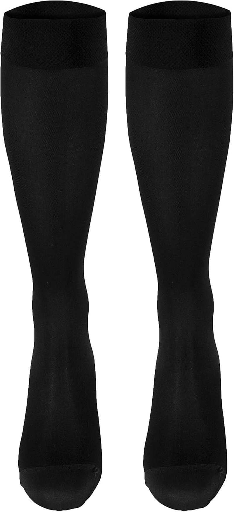 Truform Women'S Compression Stockings, 20-30 Mmhg, Knee High Length, Closed Toe, Opaque, Black, Medium image number 5