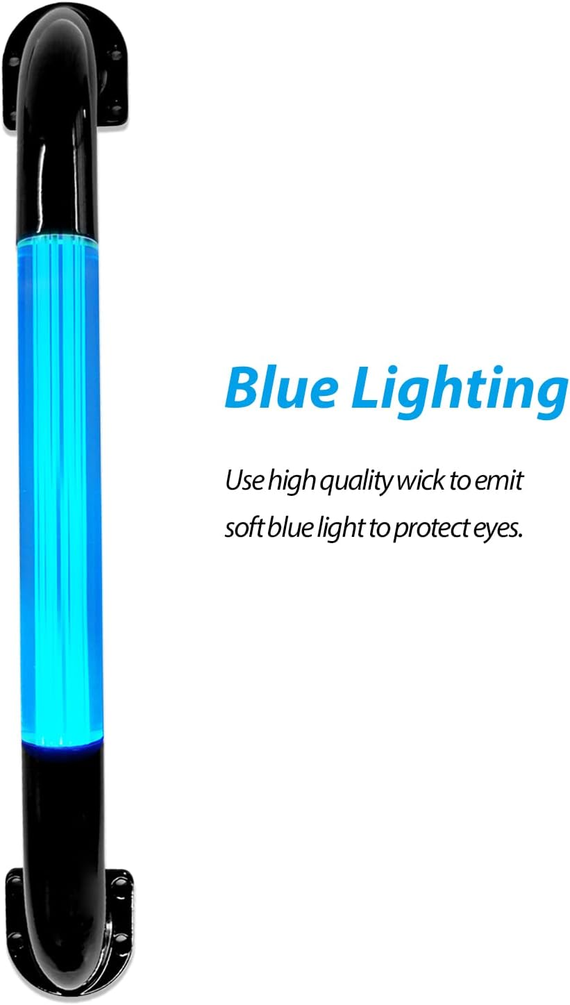 Dream Lighting LED Handle Assist Bar Light 12V Door Porch Entry Grab Bar Handles Lamp with Stainless Steel for RV Marine Yacht Boat Blue Lighting