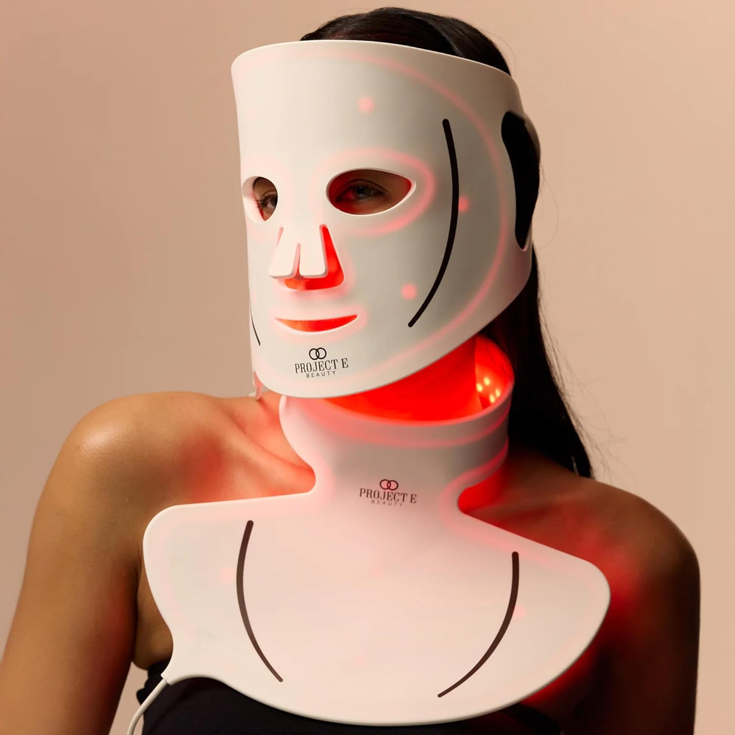 Lumalux Face+ | Pro LED Light Therapy Face & Neck Mask by Project E Beauty | 1600 Leds | 7+2 Colors 460~1072Nm | Red Light + Infrared + Deep Infrared Face Neck Mask | Reduces Fine Lines| Skin Care at Home image number 2