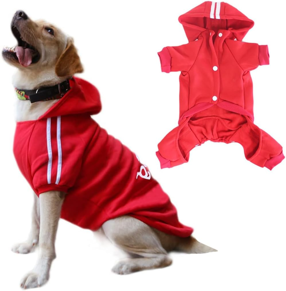 Dog Hoodies 4 Legs Jumpsuit Dog Clothes Pullover Warm Sweatshirt Cotton Jacket Tracksuit for Small Dog Medium Dog Large Dog Cat image number 5