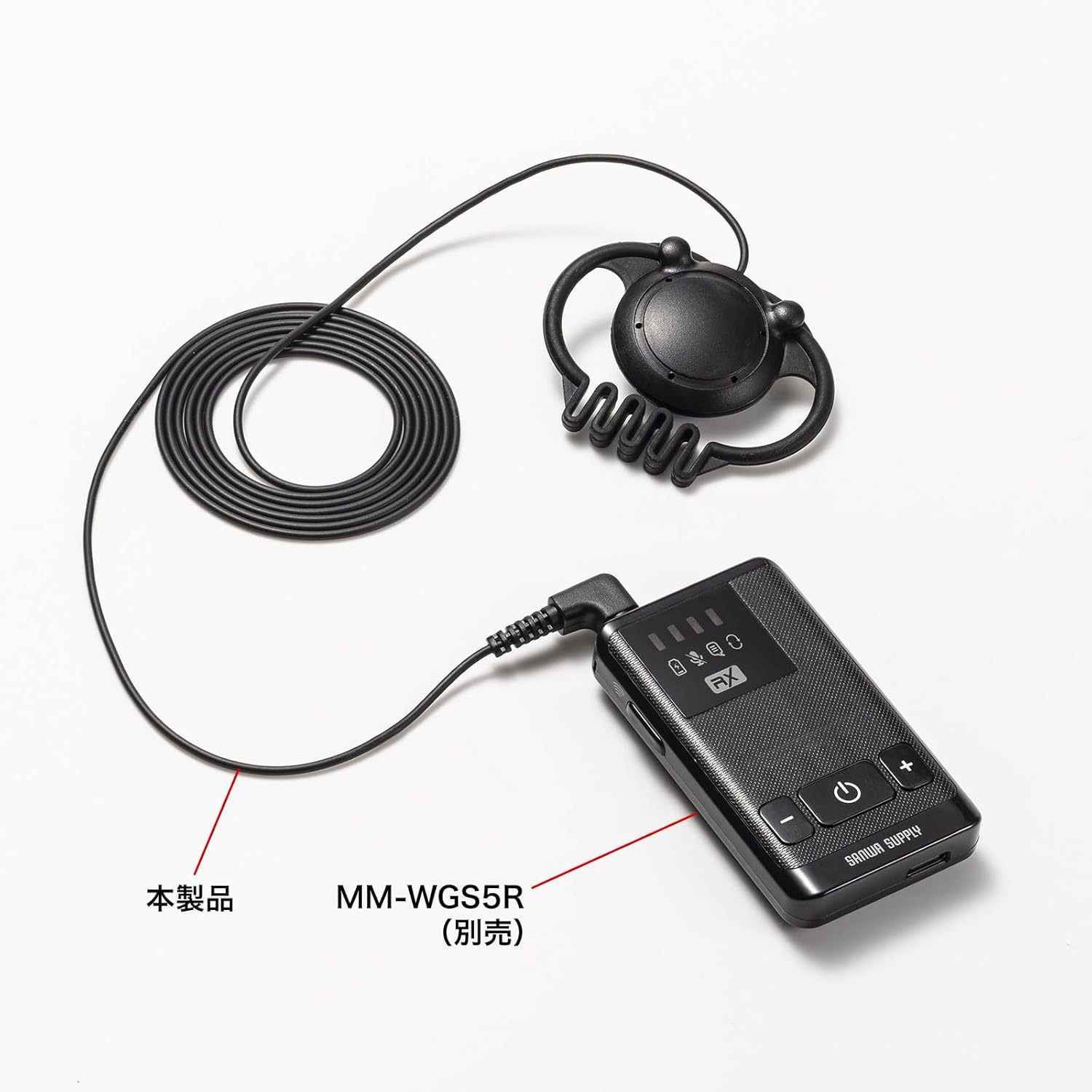 Sanwa Supply MM-WGS5R-HP1 Wireless Guide Earphone (For Child Devices) image number 3