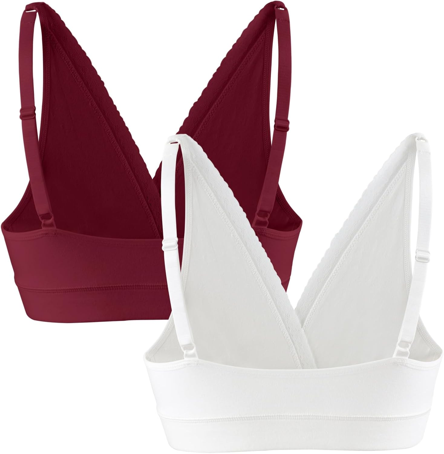 Lace Cotton Sleep Bras for Women, Maternity Nursing Bras, Pregnancy Support Bra with Adjustable Straps image number 4