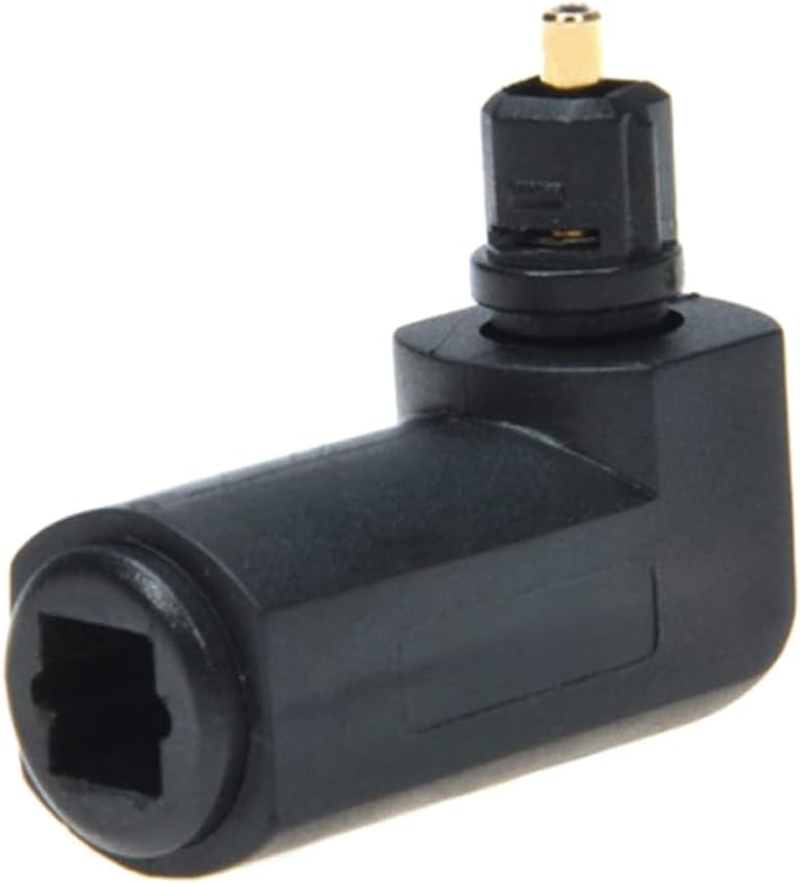 Jojofuny 5-Pack 90 Degree Bend Fiber Optic Adapter Mini Audio Connector for Home Theatre and Audio Systems Sturdy and Compact Design image number 2