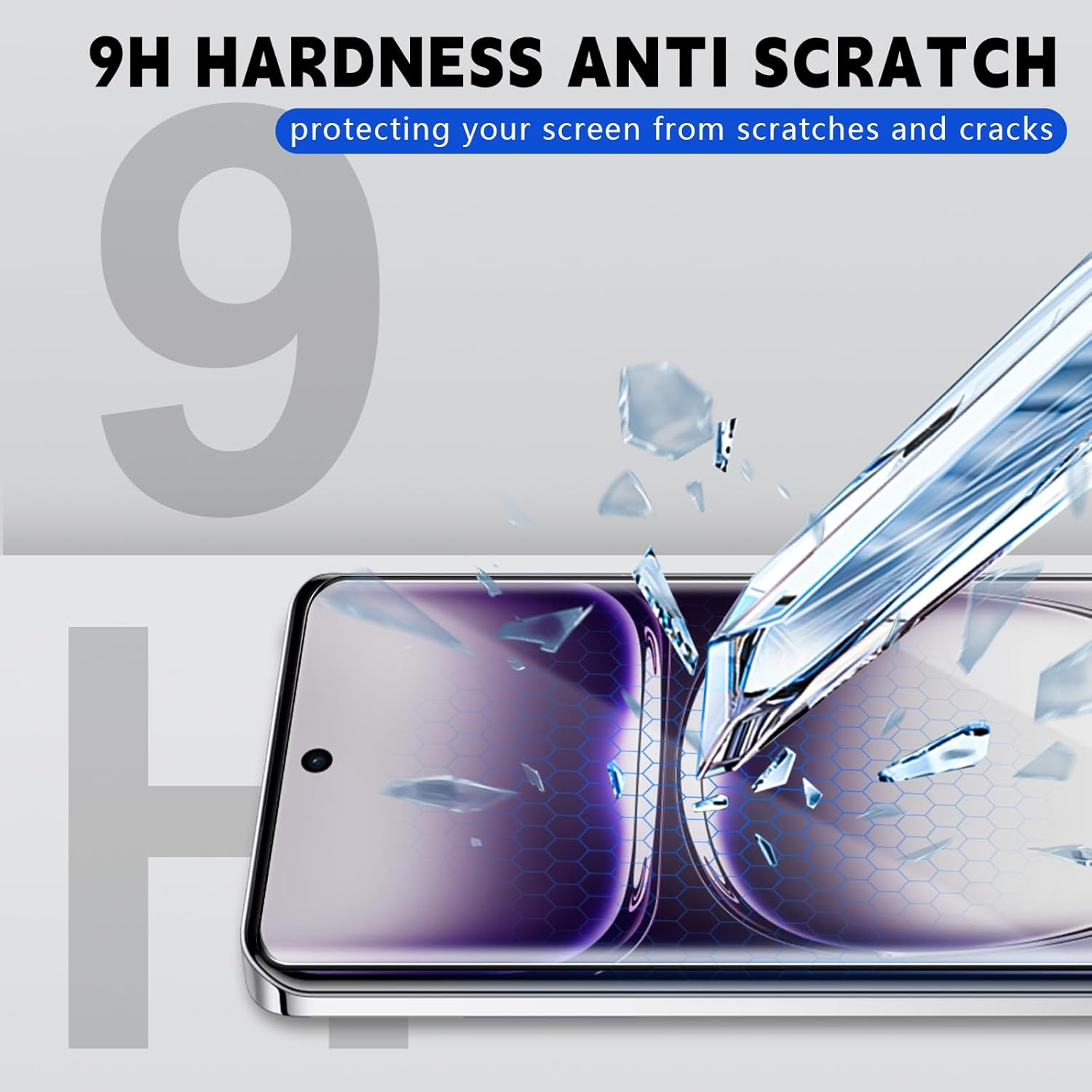 2 Pack for OPPO Reno 12 5G Screen Protector,Hd Tempered Glass,3D Full Coverage,9H Hardness,Anti-Scratch,Bubble Free for Reno 12 5G image number 2