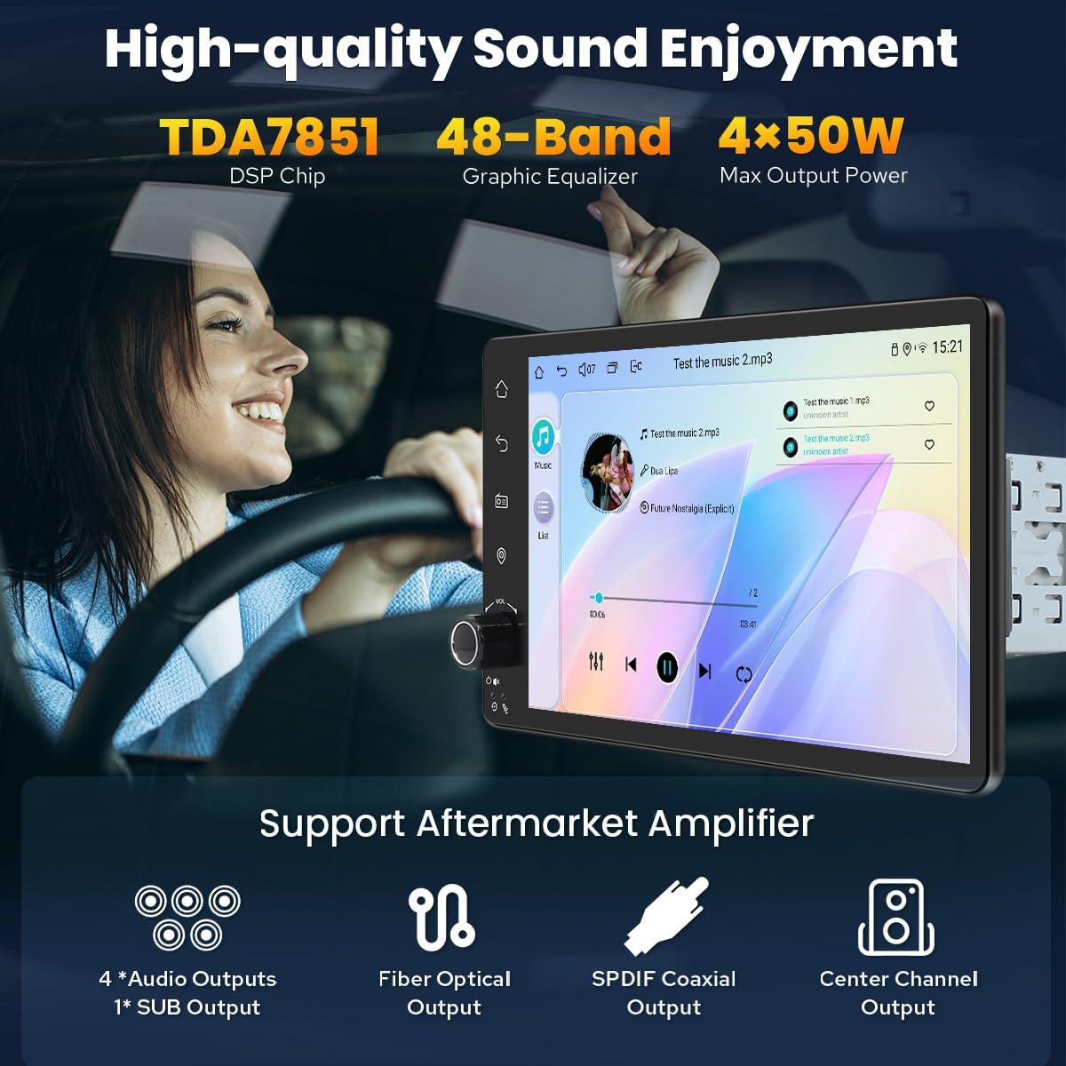 Joying Car Radio with Carplay & Android Auto, 7 Inch Single Din Car Stereo Android 13 Head Unit 4GB+64GB with Bluetooth, AM/FM Radio, HDMI Output, Mirror Link, Volume Knob(Jy-Uts03N4-B) image number 5