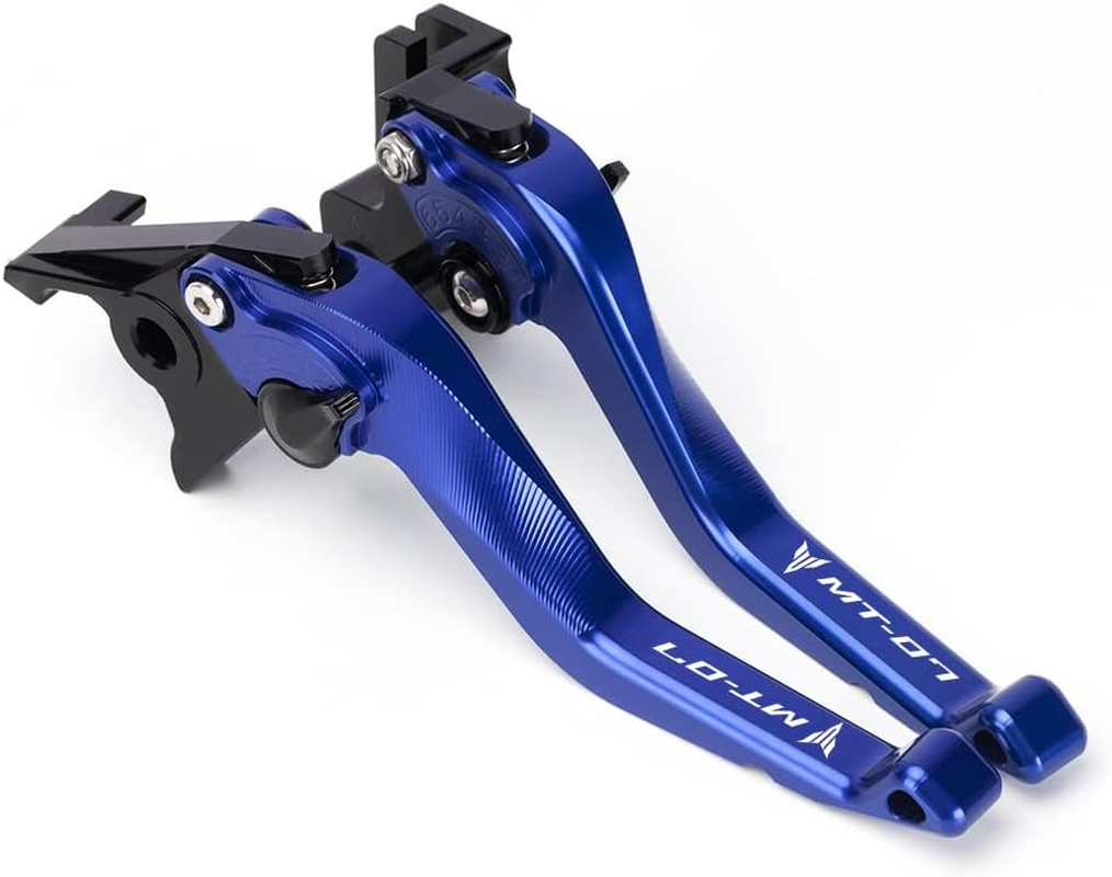 Modeer for MT-07 FZ-07 2014-2022 Motorcycle Aluminum Shorty Brake Clutch Levers Mt07 Fz07 Mt 07 Fz 07 Accessories (Blue)