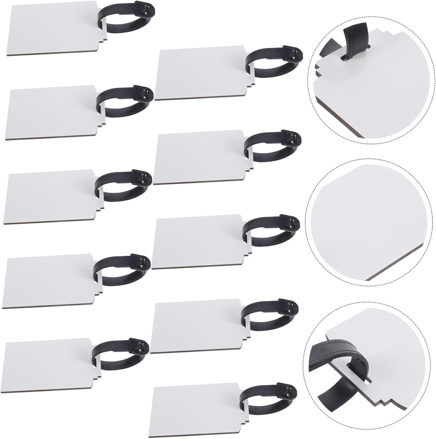 STOBOK Thermal Transfer Luggage Tag Blank Suitcase Tags DIY for Travel Cruise Ship Holder image number 1