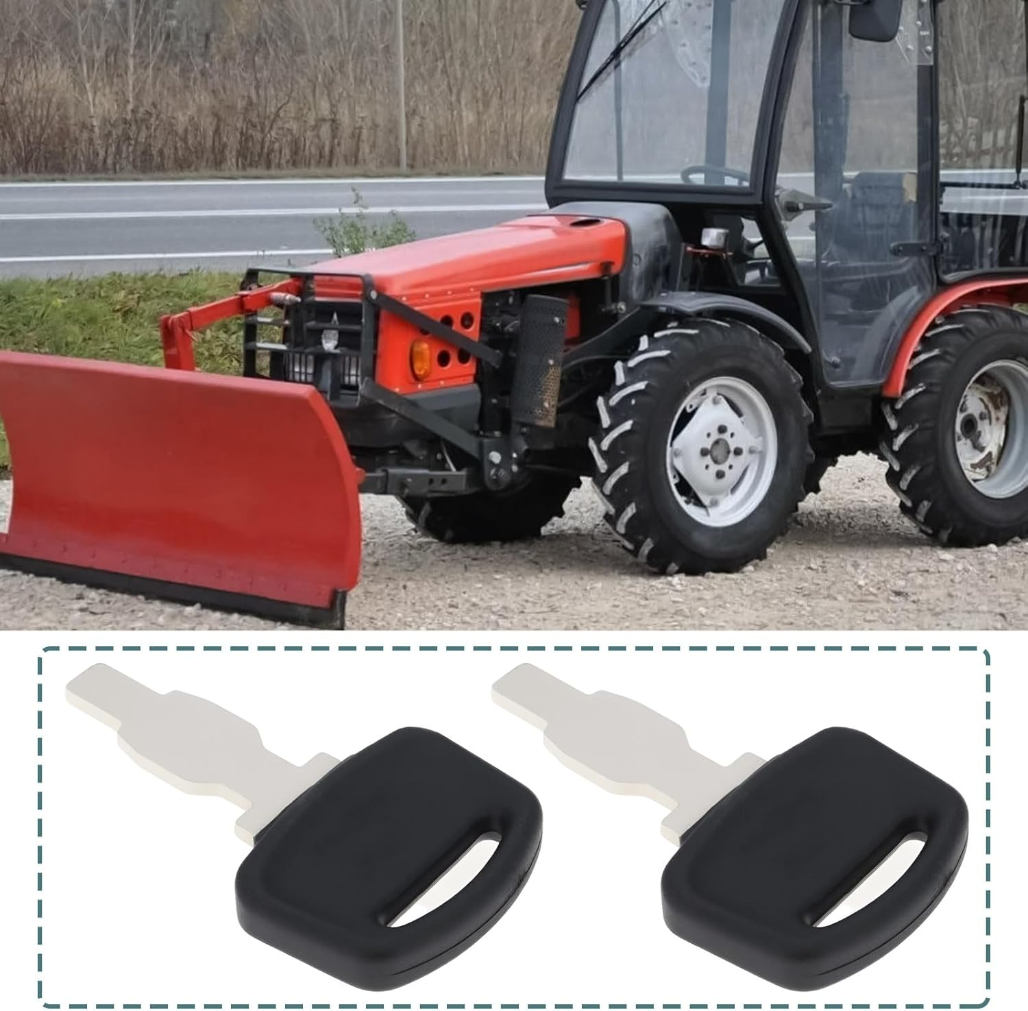 Create Idea 2Pcs Mini Excavator Key Compatible with AGT Agrotk H15R GX160 2KW 5KW Diesel Generator image number 3