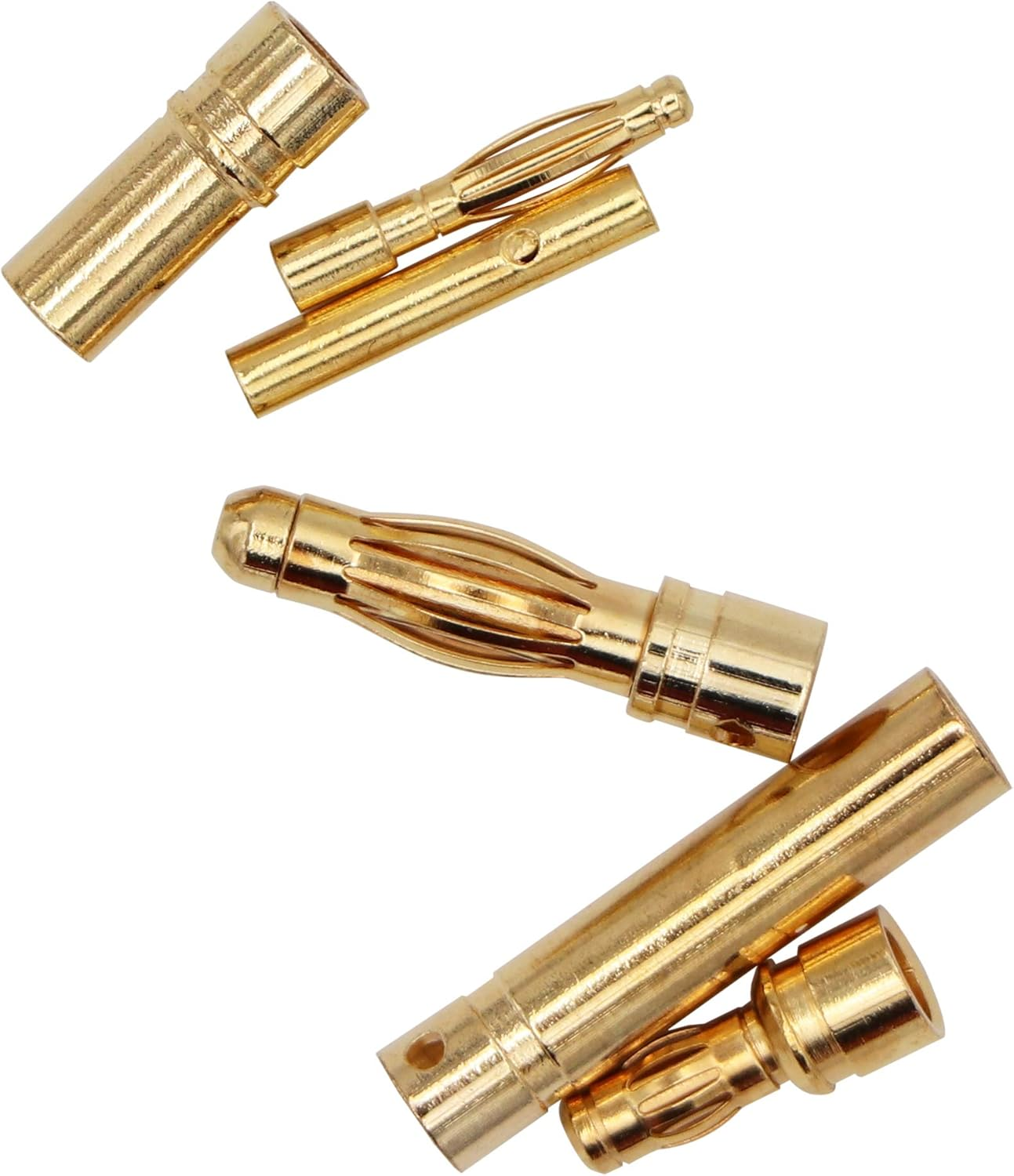 100 PCS 2Mm 3.5Mm 4Mm Female Male Gold Bullet Connector Plug for RC Battery ESC Motor Wire Plug