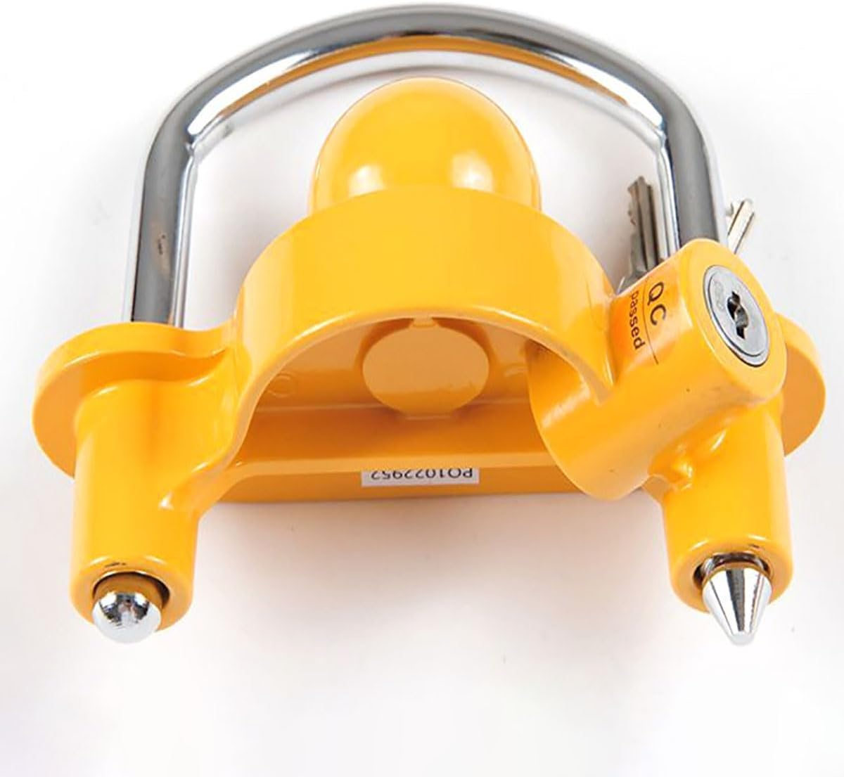 Trailer Hitch Security Lock,U-Shaped Universal Ball Hitch Lock,Hitch Security Adjustable Lock for Enhanced Caravan Security,Fits 1-7/8",2&rdquo;, 2-5/16" Coupler,Share the Same 2 Keys image number 1