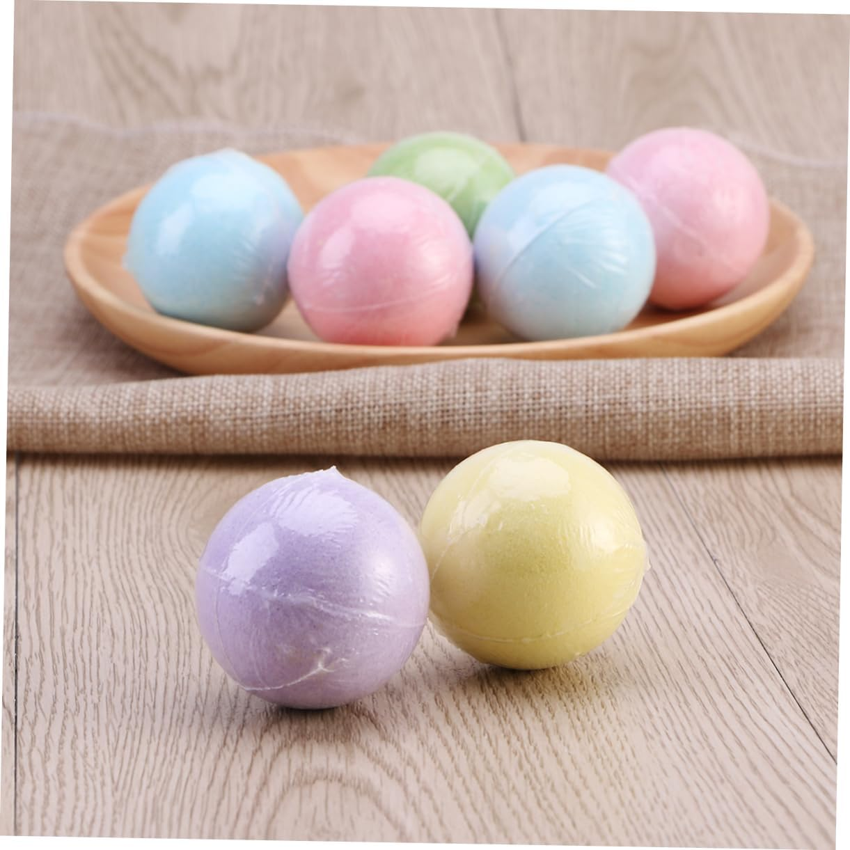 MERRYHAPY 8Pcs round Bathing Balls Natural Ingredients for Relaxing Bath Experience Mixed Colors for Men and Women Moisturizing and Skin-Cleansing Benefits image number 5