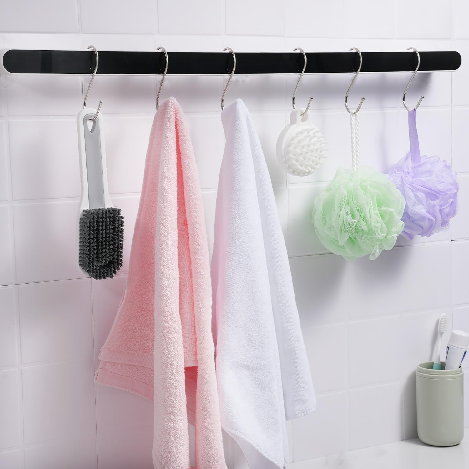 20 Pack 2.5" S Shaped Hooks Stainless Steel Metal Hangers Hanging Hooks for Kitchen, Work Shop, Bathroom, Garden image number 2