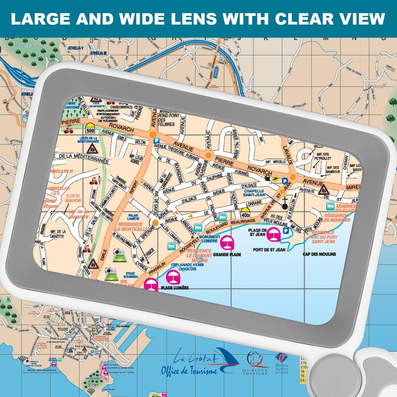 Rechargeable Magnifying Glass with Light for Reading, 5X Large Page Magnifier with LED Lighted for Seniors Low Vision, Folding Handheld Lightweight Rectangle Magnifier for Reading Book Small Print image number 5