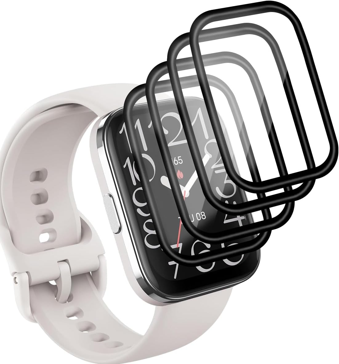 Yieehhow [4 Pieces] Screen Protector for Garmin Venu 3S 41 Mm Tempered Glass, Anti-Scratch/Hd PMMA Composite Screen Protector, 3D Curved Protective Film for Garmin Venu 3S 41 Mm