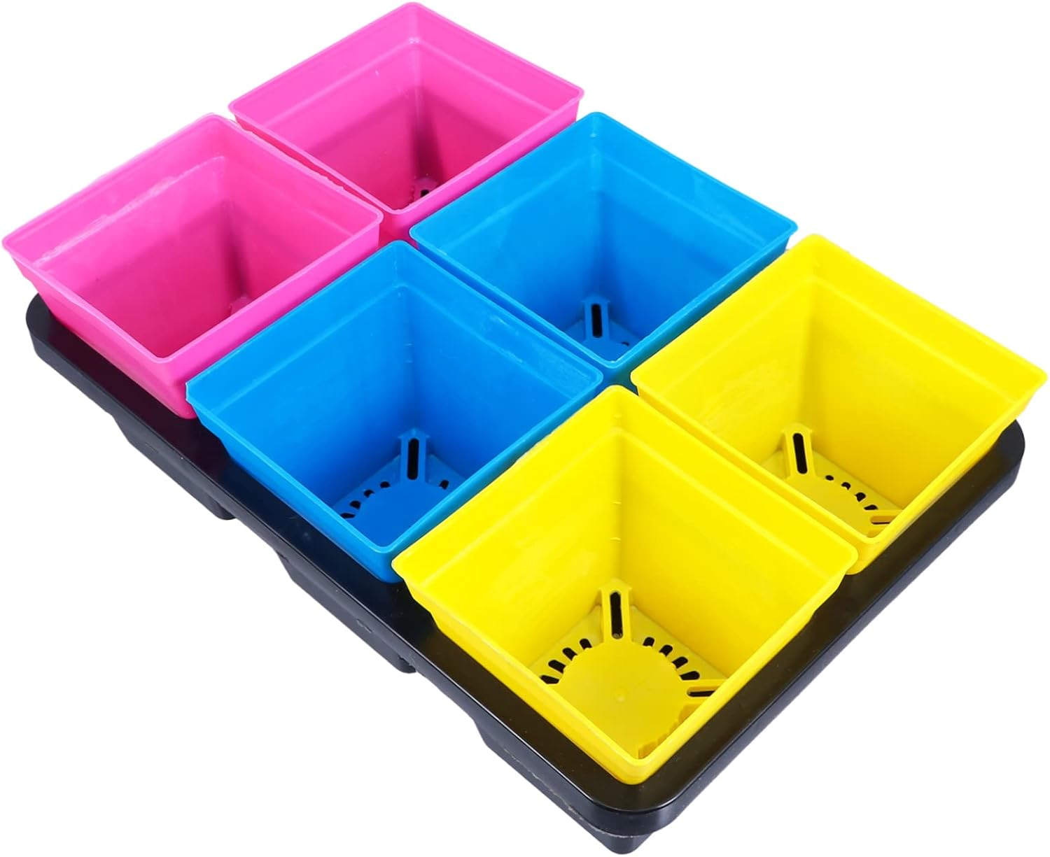 SUPVOX Plastic Seedling Dish Bracket Moving Pots for Wheatgrass Vanilla Radish Chinese Cabbage