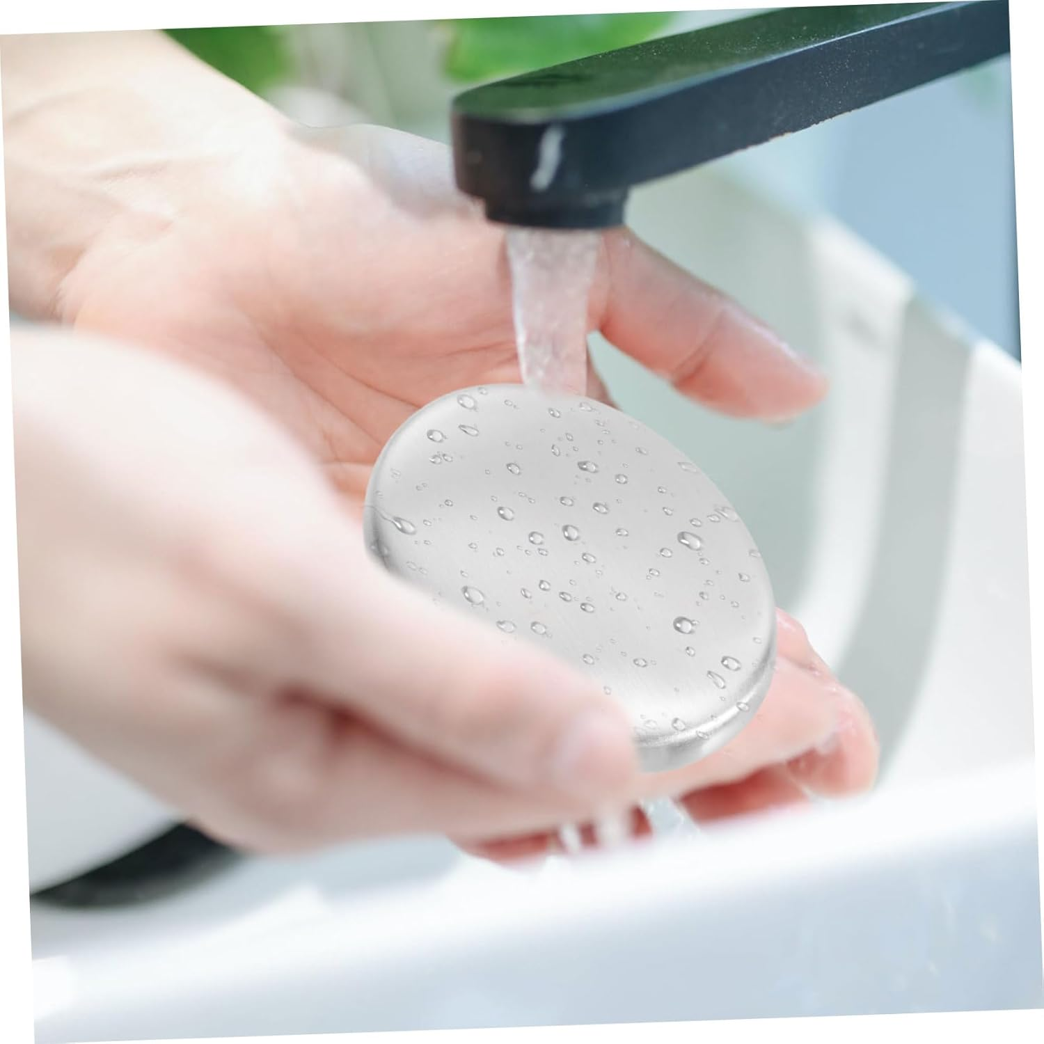 UTHCLO 2Pcs Odor Absorbing Metal Soaps Stainless Steel Soap Bars for Kitchen Fish Odor Remover image number 6