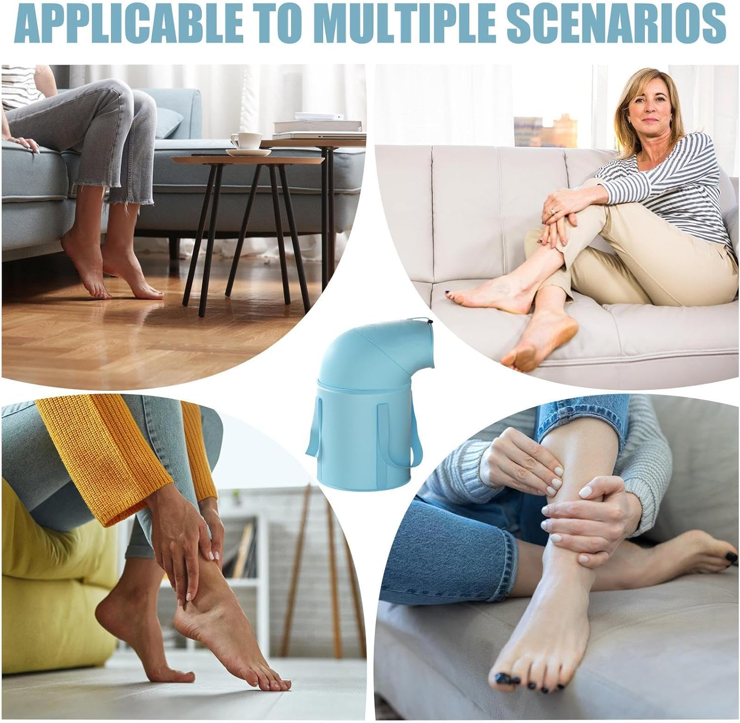 Foot Spa Soak Tub | Foldable Feet Basin Bucket | Portable Foot Soak Tub for Camping, Picnic, Hiking, Rowing, Fishing - Pink image number 3