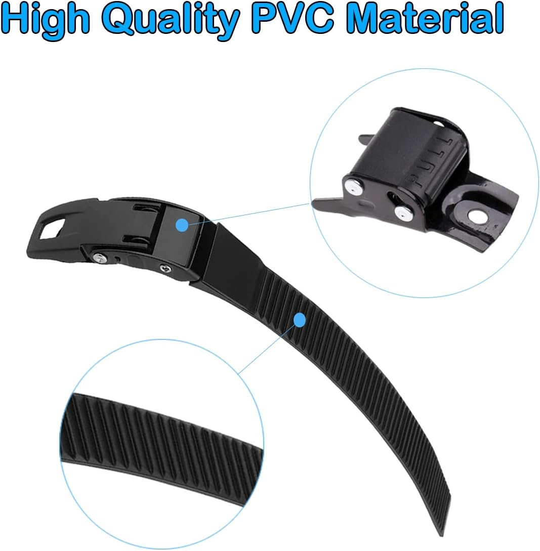 SAUYRASY 1Pair Rollerblade Replacement Straps Inline Skate Strap Replacement Inline Roller Skate Straps with Screws Nuts for Men Women Kids, Black, Universal image number 2
