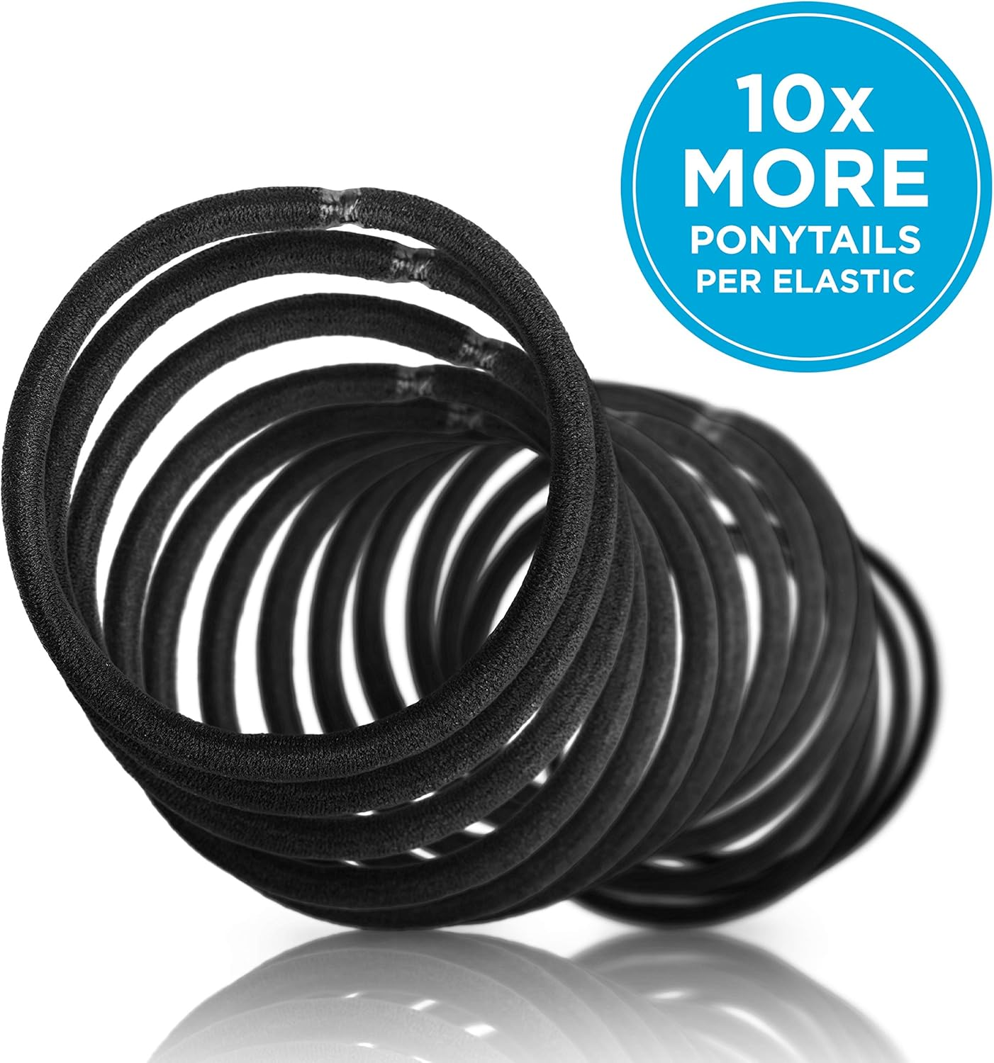 Goody Hair Women'S Braided Hair Elastics Black 4Mm for Medium Hair, 32 Count, Pack of 3 image number 3