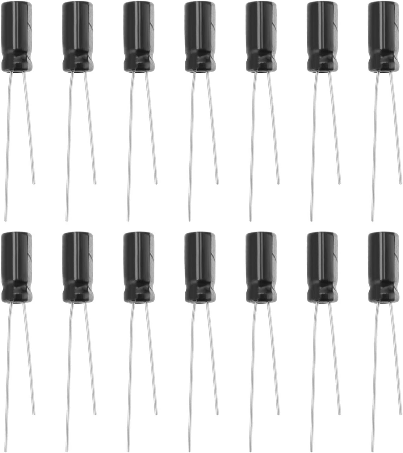 Create Idea 100Pcs Radial Electrolytic Capacitor 10Uf 50V with Aluminum Radial Leads 105 C Aluminum Electrolytic Capacitors for DIY Projects image number 5