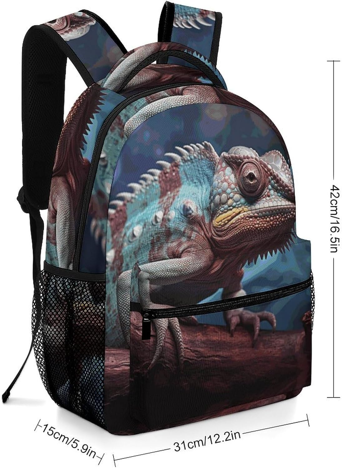 Dwrepo Backpack Wild Animals Laptop Backpack with Adjustable Shoulder Straps Casual Daypack for Men Women, White, One Size, Travel Backpacks image number 3