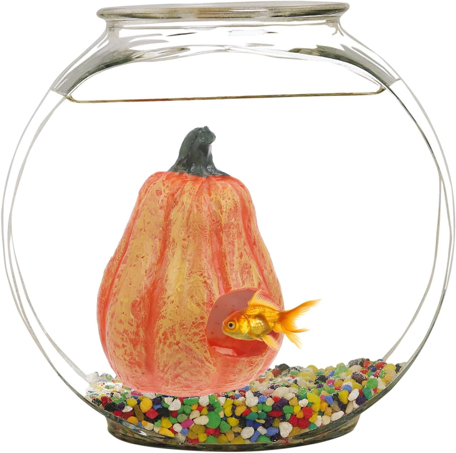 FUTUREORYY Resin Pumpkin Aquarium Decor Premium Fish Tank Ornament Safe for Pets Unique Hiding Cave for Fish Decorative Pumpkin for Home Random Style for Guest Room Essentials image number 1