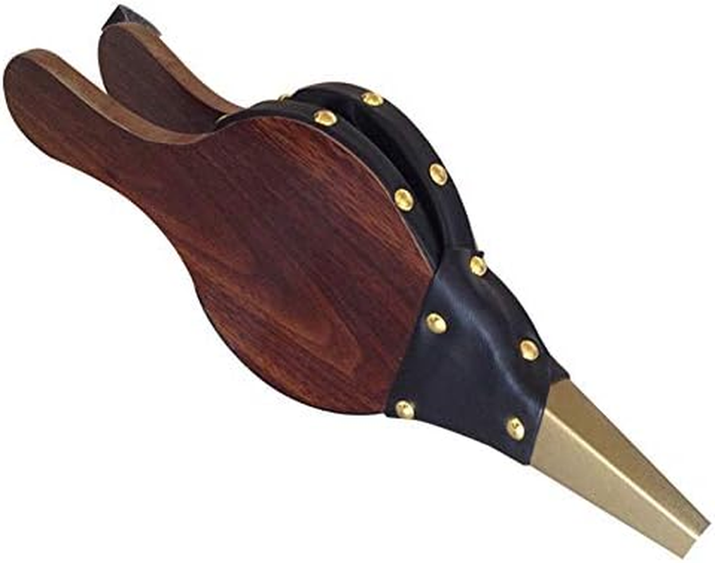 TF Bellows for Barbecue Fireplace Grill Blower Brown 3 Sizes to Choose with Leather Strap Fireplace & Grill, Iron, Brown image number 1